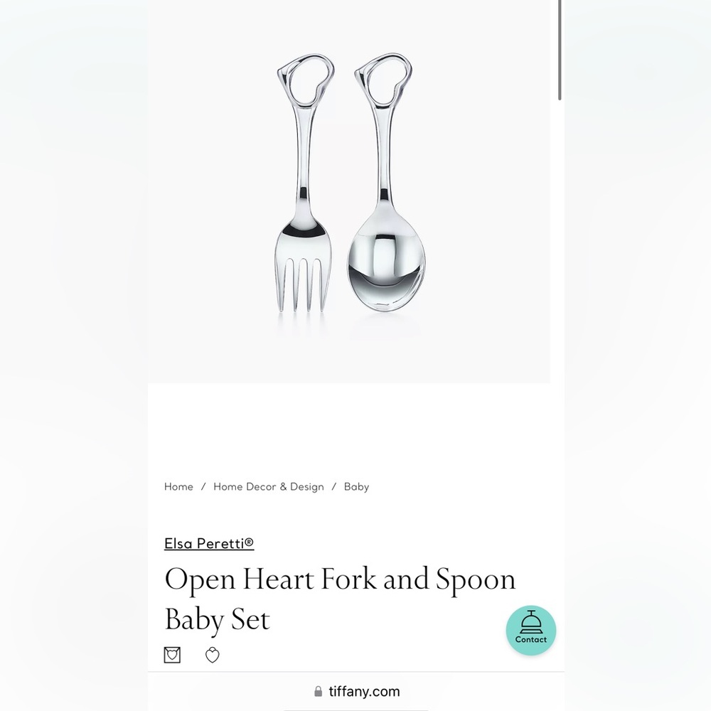 NEW Tiffany & Co Open Heart fork and spoon set